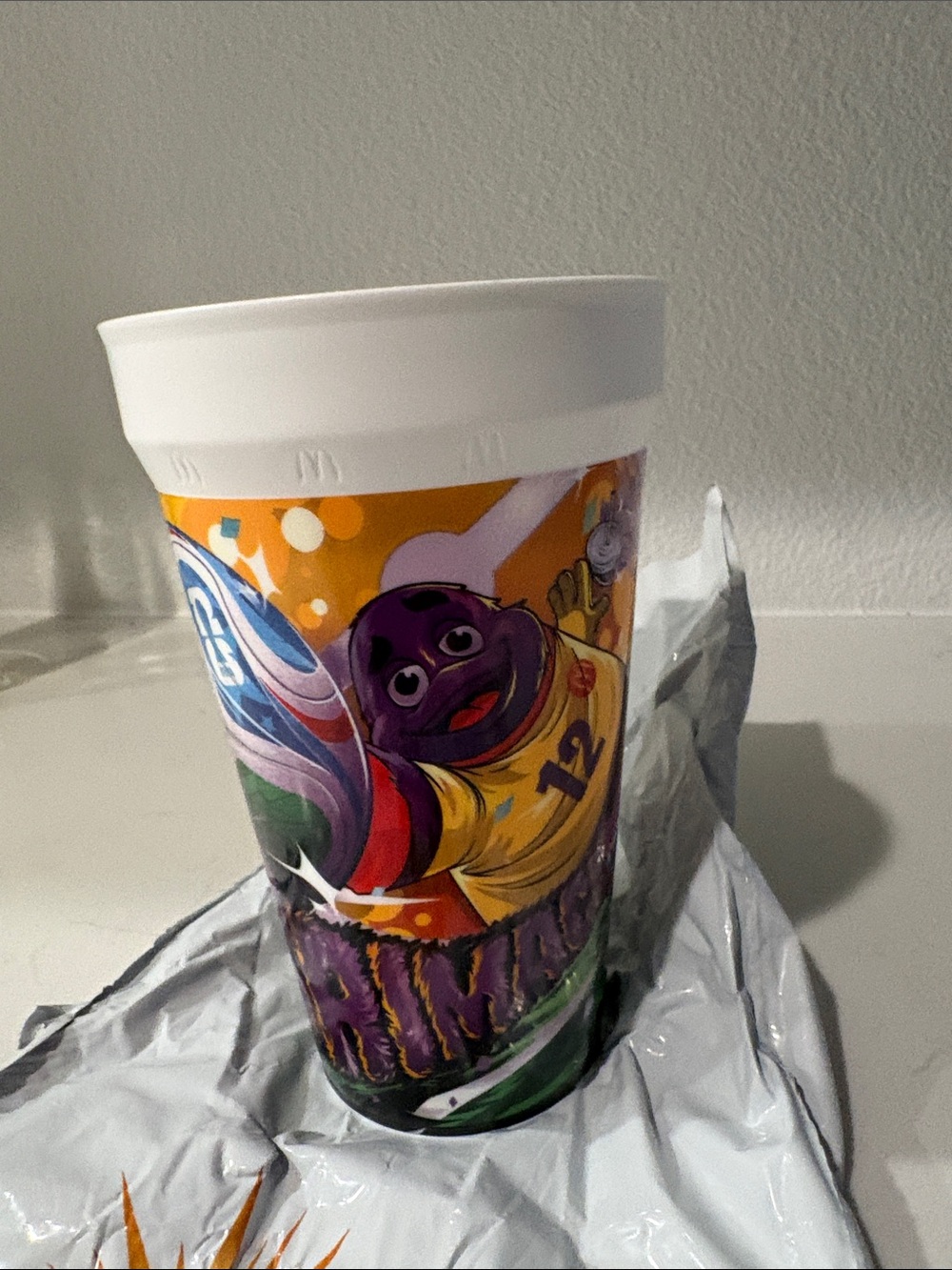 McDonald's Purple Character Party Cup with Yellow and Orange Accents - Picture 2 of 2